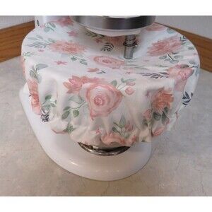 Kitchenaid Bowl Cover, Reversible Blue Floral and Pink Rose Mixer Cover